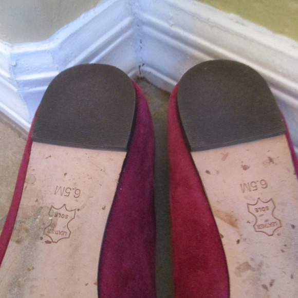 Tory Burch "Vanessa" 2 Tone Burgundy 32148450 Flat - Picture 6 of 8